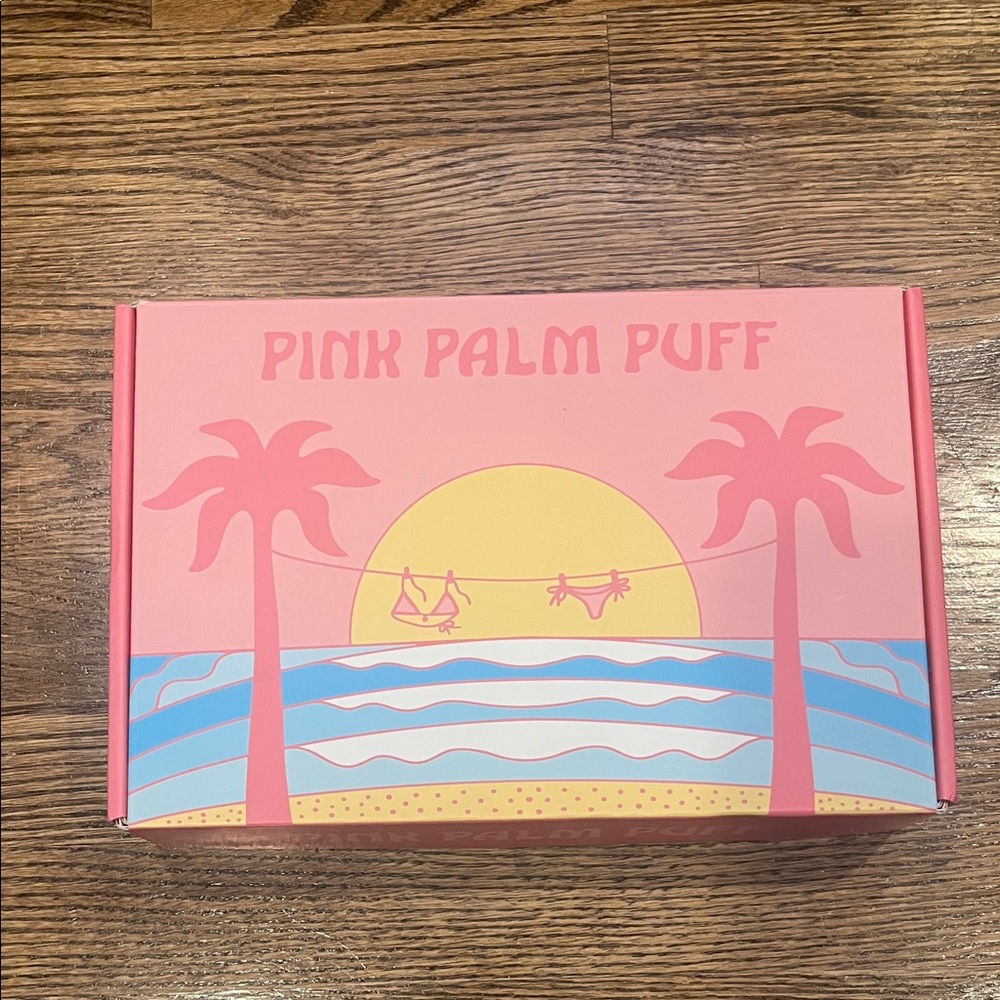 Pink Palm Puff Swim Bikini Box Only